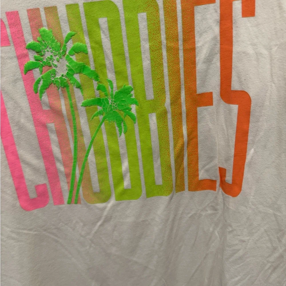Chubbies Cream Neon Graphic Palm Tree T-Shirt Size XXL - Picture 2 of 11